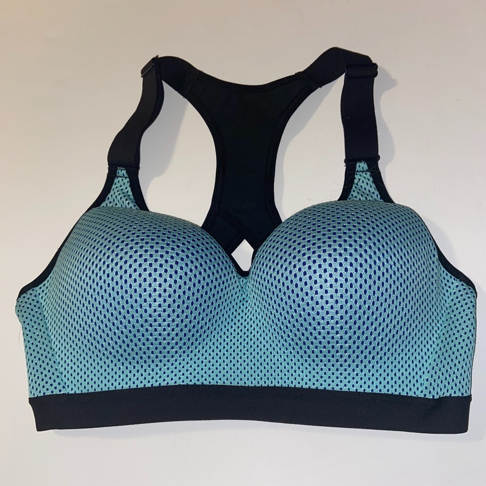 Victoria’s Secret Sports Bra 34C navy blue mint green